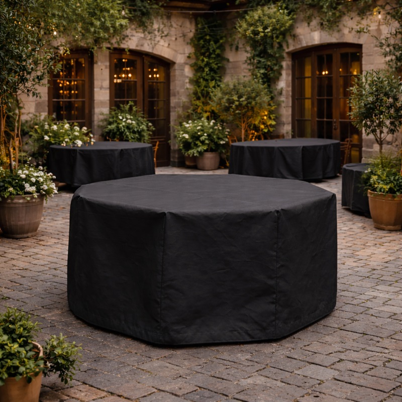 Housse sur mesure table octogonale